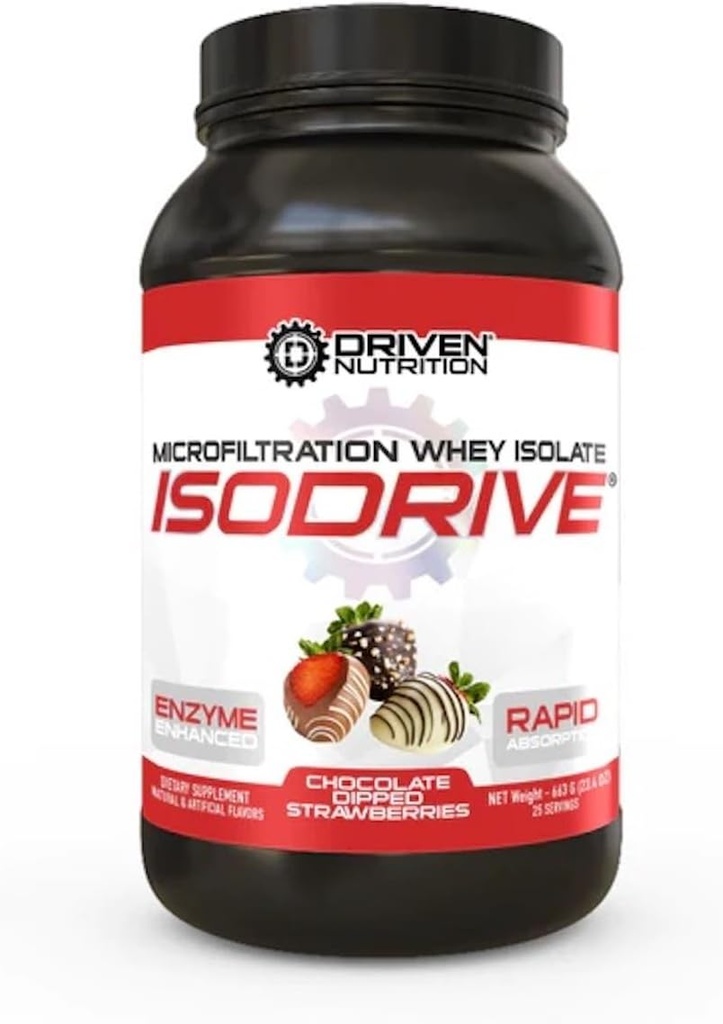 Driven Nutrition ISODRIVE Premium Whey Isolate (2 pund, Choklad doppade jordgubbar)