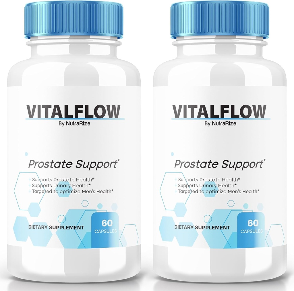 (2 Pack) VitalFlow Capsules, VitalFlow Advanced Prostate Support Formel, Officiell Naturlig Formel för Regain Control, Maximala Styrka Piller för att stödja Wellness, Vital Flow Reviews (120 kapslar)