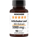 MONOHERB Artichoke Leaf Extract 1000 mg - 90 vegetariska kapslar