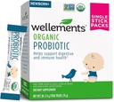 Wellements Organic Probiotic Stick Packs | Stöder Digestive och Immune Health för spädbarn, spädbarn och småbarn | smaklös och lätt att använda | Non-GMO och Top 9 Allergen Free | 30ct