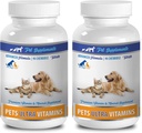 Healthy cat Treats Senior - Pets Ultra Vitamins - for Dogs and Cats - Immune Health - Hair and Coat Benefits - cat Calcium Supplement - 180 Treats (2 Bottles)