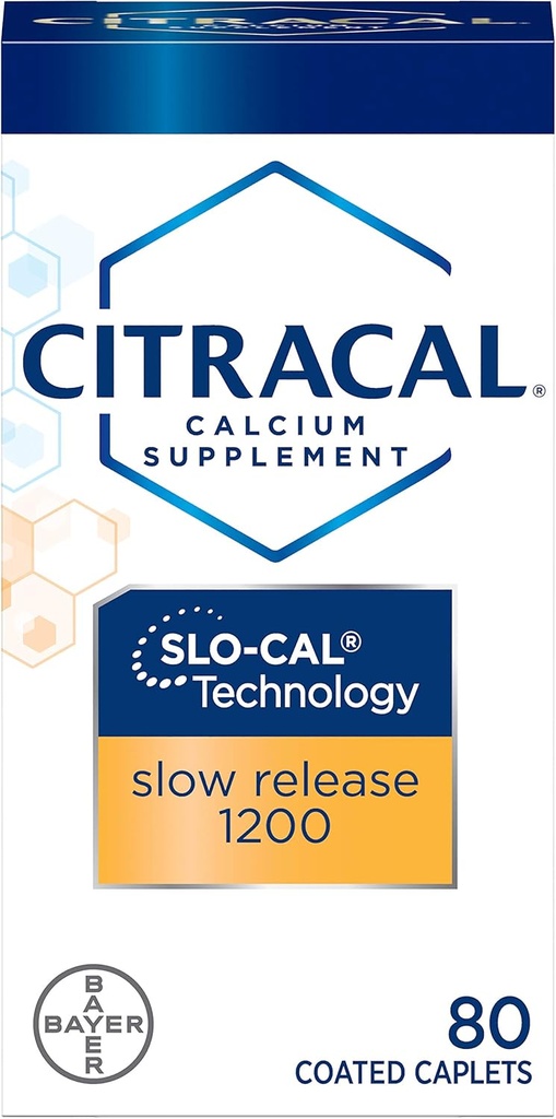 Citracal Calcium + D Slow Release 1200 tabletter 80 tabletter (Pack of 4)
