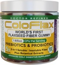 Organic Flaxseed Fiber + Probiotic Gummies | Förstoppningshjälp och reglering utan krampen för vuxna, lösliga och olösliga Triple-Fiber Vegan Gummies - 30 portioner