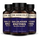 Dr Mercola Gallbladder Enzymes - Gallbladder & Digestive Health Support - Inkluderar Pancreatic Protease, Amylase & Lipase - Non-GMO, Gluten-Free & Soy-Free - 90 Försenade frisättningskapslar (90 portioner)