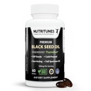 Black Seed Oil 3% Thymoquinone Standardized - Kliniskt Studerad, USP Grade, Cold-Pressed Nigella Sativa ThymoQuin, Non-GMO - 60 Softgels