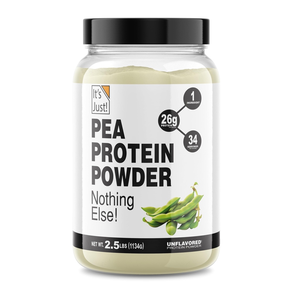 Det är bara! - 100% Pea Protein, Vegan Plant Based, Grown in Canada, Premium Quality, Smooth Texture, Gluten Free, Keto Friendly (2.5 Pound, Unflavored)