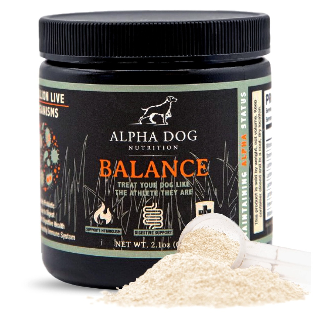 Balansprobiotisk blandning för hundar av Alpha Dog Nutrition