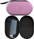AGOZ Asthma Inhaler Case Zippered Protective Medical Pouch Cover med Wrist Strap (Purple)