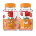 Livlig Zink 50mg + Vitamin B6, Gummies Bundle - Great Tasting, Vitamin Supplement, Gluten Free, GMO Free, Chewable Gummy
