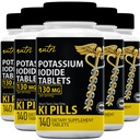 Naturens Fusions Kaliumjodid tabletter (Pack av 5) 130 mg - 700 tabletter EXP 10/2032 - YODO Naciente - KI Pills - Yoduro de Potasio