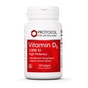 Protokoll Vitamin D3 2 000 IE - Immun Support, Hälsosamma ben och tänder - 120 Softgels