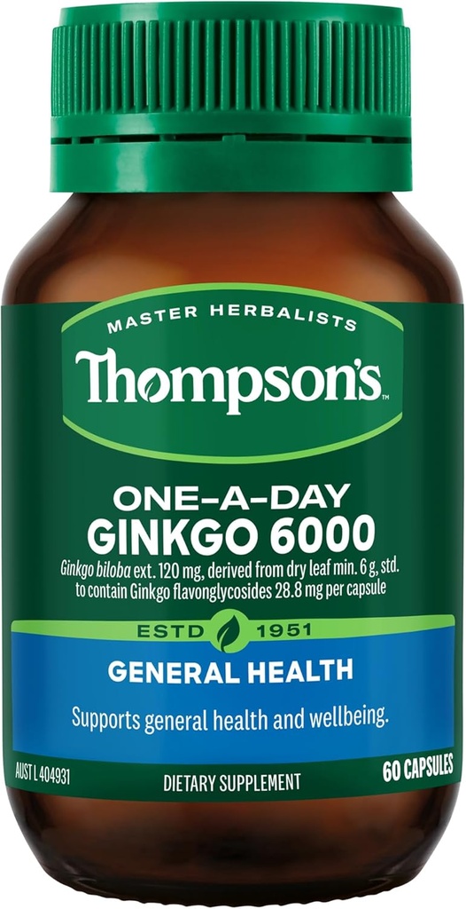 Thompsons One-A-Day Ginkgo 6000mg 60 kapslar