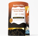 Bättre Alt Pure Himalayan Shilajit Caramel Honung Sticks med organisk honung | Lätt att konsumera Shilajit | 30 Sticks för energi Boost & Immune Support, 85 + Spår Mineraler, 75% + Fulvic Acid