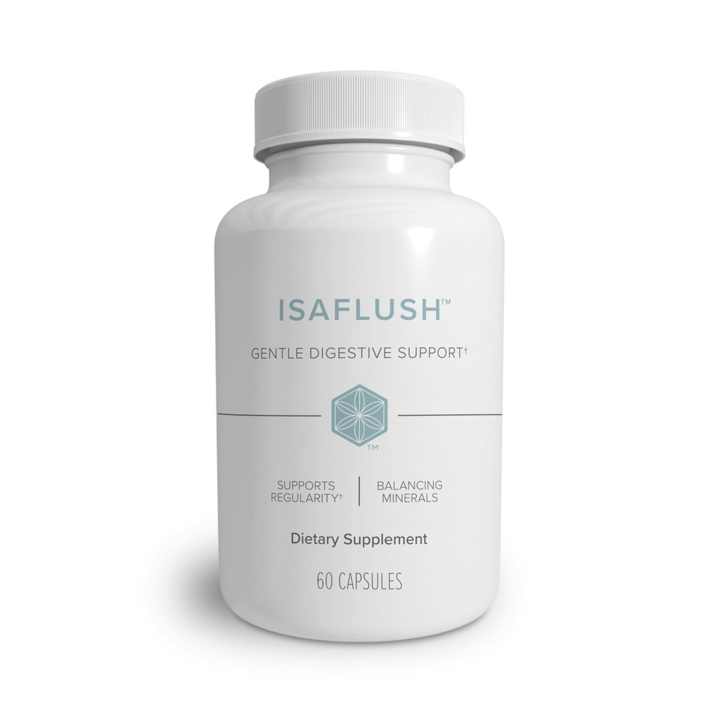 Isagenix IsaFlush - Gentle Digestive Support med balanserade mineraler som uppmuntrar till reglering - inga hårda laxermedel - 60 kapslar