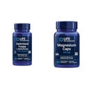 Life Extension Brain & Heart Health Folate och Magnesium Supplement Bundle, 100 tabletter och 100 kapslar