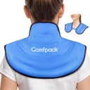 Ice Pack för nacke och axelsmärtlindring, Neck Ice Pack Wrap Gel Reusable Hot Cold Compress Therapy Övre Back Large Ice Pack för skador, svullnad, Cervical Surgery, Sprain