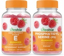 Livlig vitamin E + Phosphatidylserine (PS), Gummies Bundle - Stor smak, vitamintillskott, Gluten Free, GMO Free, Chewable Gummy