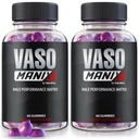 (2 Pack) VasoManix Gummies, Vaso Manix Classic Male Supplement, All Natural Formel för Män, Premium Gummy för att stödja prestanda, förtroende och övergripande hälsa, Officiella recensioner (120 Gummies)