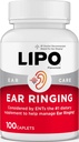 Lipo-Flavonoid Plus Tinnitus Relief - Doktorrekommenderad för Ringing Ears - Kliniskt-Proven Lemon Bioflavonoid Komplex med vitamin C, B1, B2, B6, B12, & Calcium - 100 Caplets