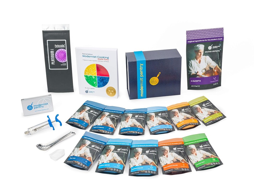 PREMIUM Molecular Gastronomy "Made Easy" Starter Kit  Non-GMO Gluten-Free OU Kosher Certified Ingredients
