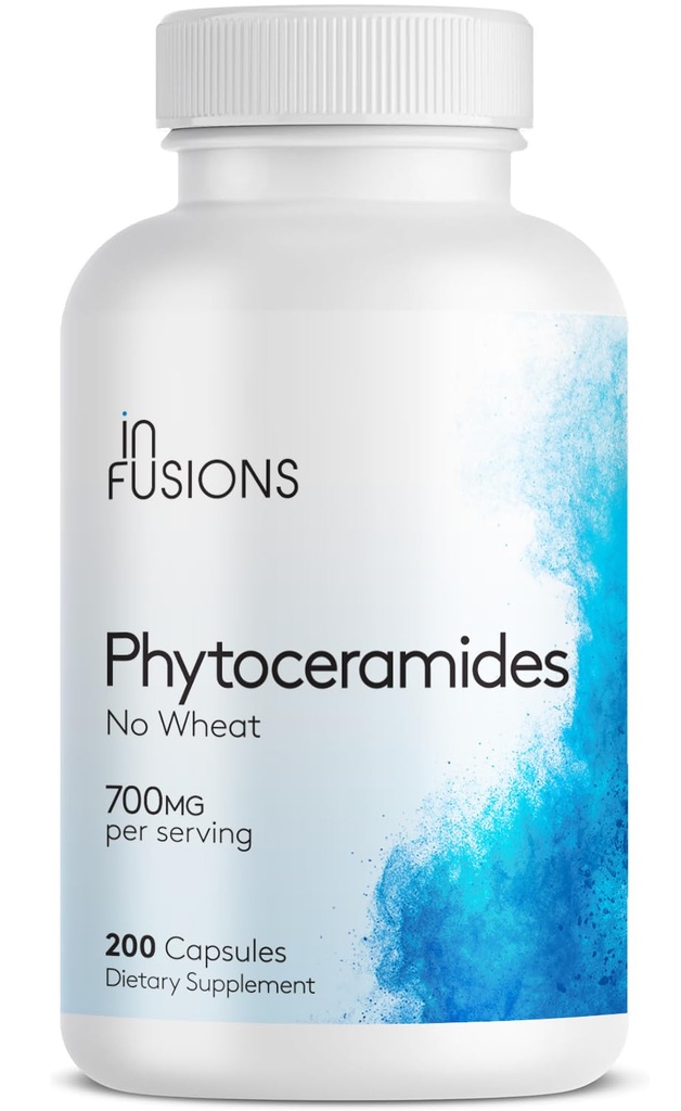 Phytoceramides 200 kapslar Skin Repair Rejuvenation Anti-Aging Support Plant-härledda Ceramides 700mg Gluten Gratis icke-GMO