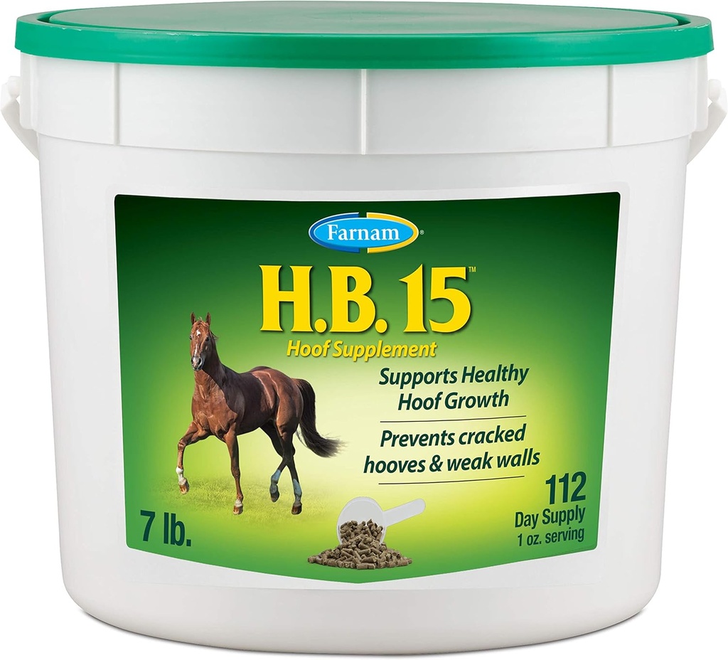 Farnam HB 15 Hoof Supplement, Stöder Hälsosam tillväxt 7 Pound, 112 Day Supply