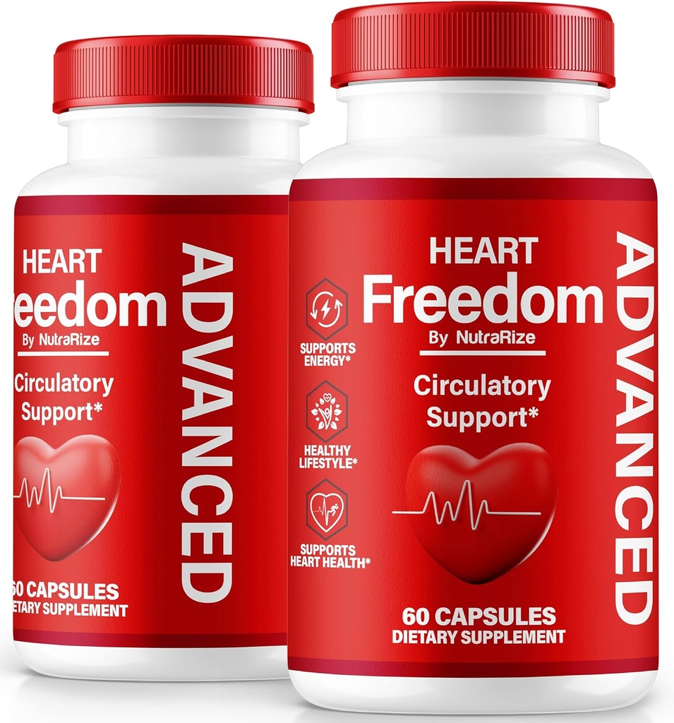 (2 Pack) Hjärtfrihet kapslar, officiella HeartFreedom piller - Upprätthåller energi och hälsa, Hjärtfrihet för cirkulationsstöd, All Natural Detox Glyco Optimizer, Premium Formel (120 kapslar)