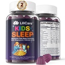 LILICARE Kids Sleep Gummies - Magnesium Glycinate Gummies, Melatonin Free Sleep Aid | Magnesium, Calcium, D3, B6, L Theanine | Kid Melatonin Alternative for Restful Sleep (Pack of 2)