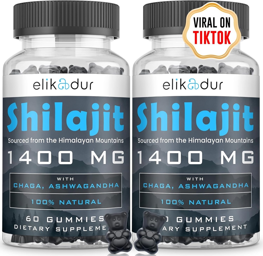 84 000 MG Organic Shilajit Gummies med 85+ Spår Mineraler, Fulvic Acid, Shilajit för Män & Kvinnor, Energi & Immun Support, Hög Potens Gold Grade, Sugar-Free, Vegan, 100% Naturliga 120 Gummies