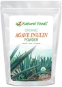 Z Natural Foods Organic Agave Inulin Powder, Natural Fiber Supplement, Prebiotic Superfood Powder för drycker, smoothies och recept, rå, icke-GMO, Vegan, Gluten-Free, Kosher, 1 lb