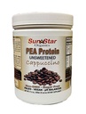 Pea Protein Powder - Osweetened - Cappuccino med kaffepulver & Vanilla Extract, Soy Free, Non-GMO 17.6 oz