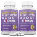 Ultra Fast Pure Keto Boost Extreme Keto Pills 1675MG New & Improved Formel innehåller Apple Cider Vinegar Extra Virgin Olive Oil Powder Green Tea Leaf 120 kapslar