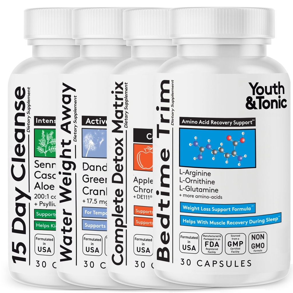 Ungdom & Tonic Bedtime Trim Detox Cleanse Kick Off Weight Management - 120 piller