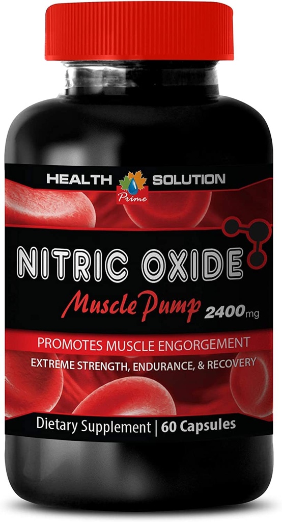 Muskelpump för träning - Nitric Oxide 2400mg Muscle Pump, Extreme Strength - Nitric Oxide Supplements Natural, Nitric Oxide Pills för Män, Nitric Oxide Booster för Män, Nitric Oxide, 1B 60 kapslar