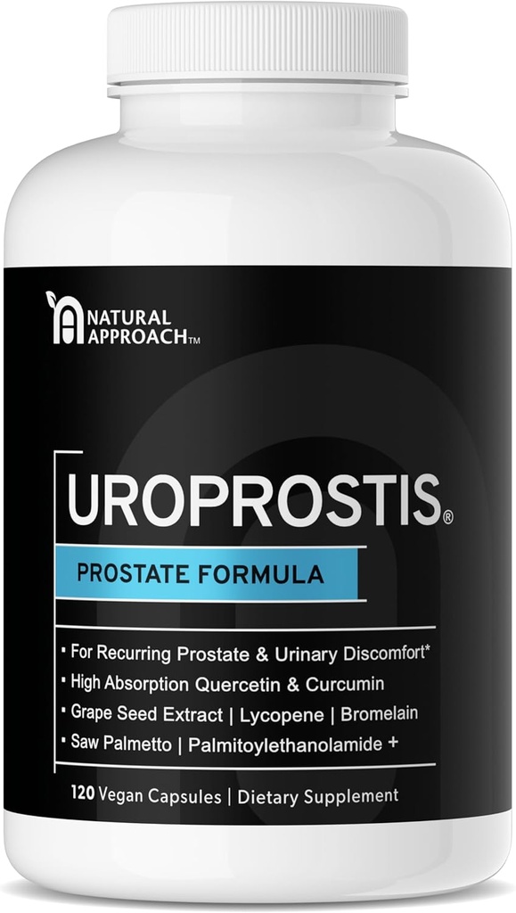 UROPROSTIS - High Potency Prostate Support Complex - Mäns hälsa Formel för Prostate Comfort - 13 Ingrediens Blend inklusive Saw Palmetto - Vegan & Glutenfri Premium Supplement - 120 kapslar