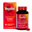 Omega-3 Krill Oil 350mg Softgels, MegaRed (60 greve i en flaska), EPA & DHA Omega-3 fettsyror utan fiskig eftersmak till skillnad från fiskolja, innehåller antioxidant Astaxanthin