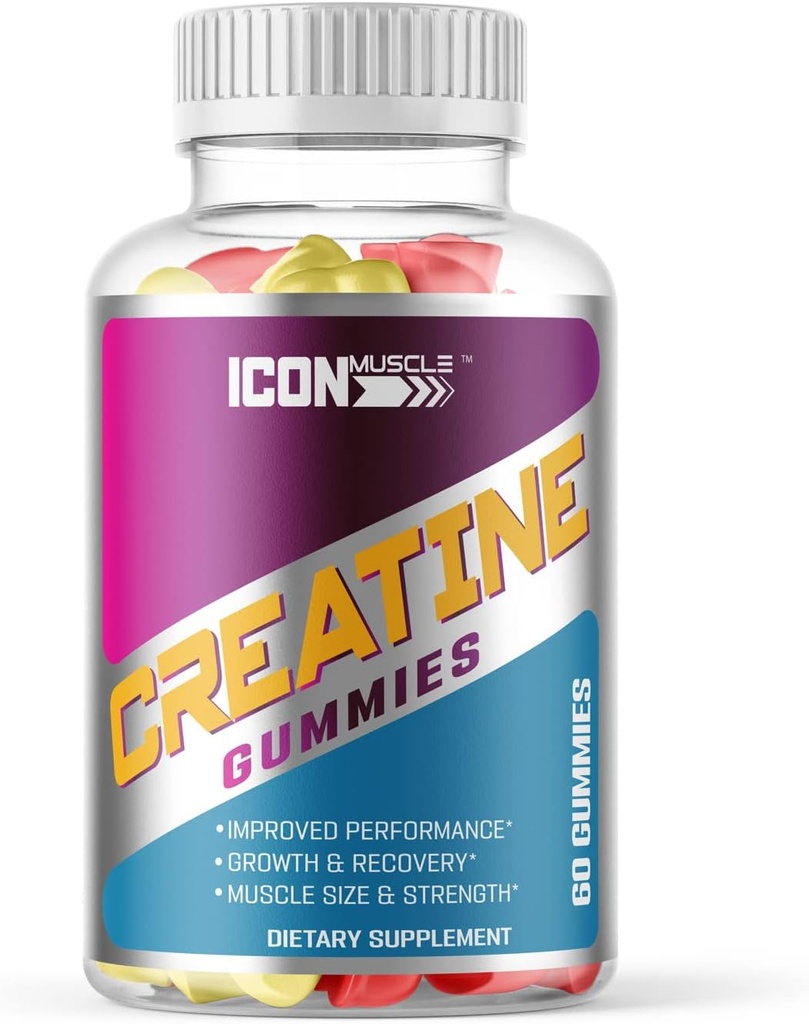 Kreatin Gummies | Kreatinmonohydrat | Muskeltillväxt och styrka | Workout Recovery | Naturliga smaker