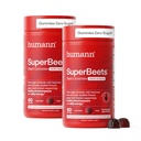 HumanN SuperBeets Heart Gummies - Beet Gummy med Heart-Healthy Energy Support, Grape Seed Extract & Beetroot Powder, Sugar Free - Pomegranate Berry Flavor, 120 Count