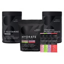 Sportforskning L-Glutamin (1.1 lbs), Sugar-Free naturligt smaksatta Hydrate Electrolytes 16x Variety Packets och Kreatinmonohydrat (1.1 lbs)