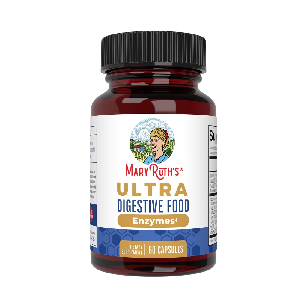 MaryRuth Organics Ultra Digestive Enzymes Capsules | Upp till 2 månaders leverans | Supplement for Gut Health Support | Digestion & Immune Support med Amylase | Lipase & Lactase | Vegan | 60 greve