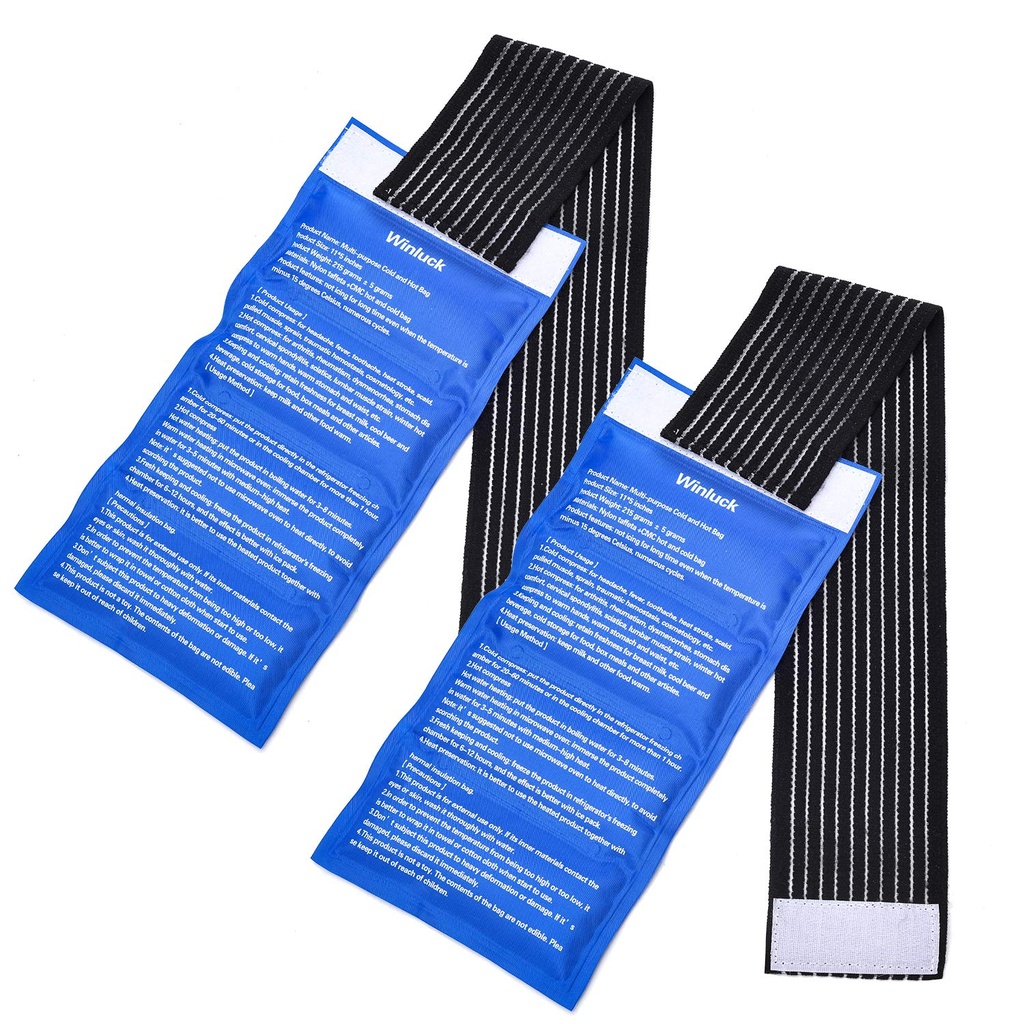Gel Ice Cold Packs - (2-Piece Set) Soft Reusable Cold/Hot Compress, ger lindrad gemensam och muskelsmärta. Flexibel terapi från skador - Shoulder, Back, Knee, Neck, Ankle & More.