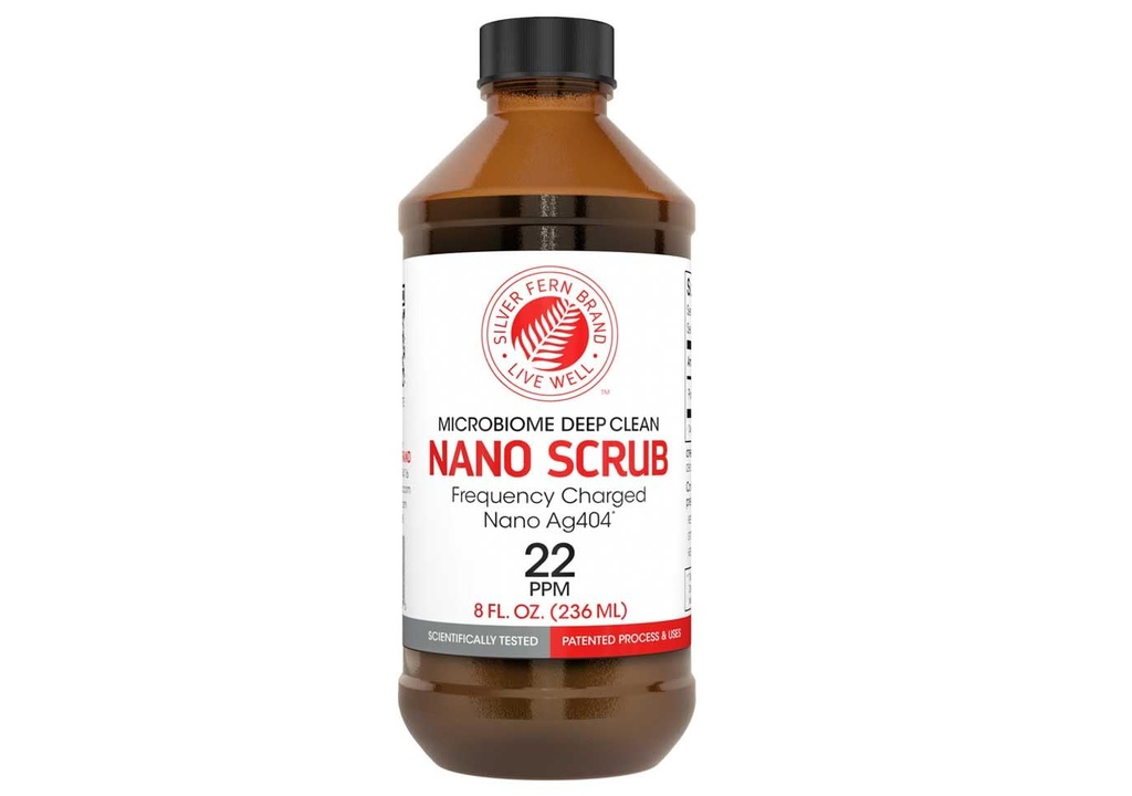 Nano Scrub av Silver Fern Brand - 1 flaska - 48 portioner - Frekvent aktiverad Nano Ag4O4 - Liquid