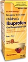 Taro Children's Ibuprofen Oral Suspension 100 mg per 5 mL, 4 Fl Oz, Pain Reliever and Fever Reducer for Ages 2-11 Years, Dye-Free, Berry Flavor