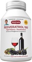 ANDREW LESSMAN Resveratrol-100mg - 30 kapslar - Rödvinets fördelaktiga, naturligt förekommande antioxidant, utan alkohol. Additiv gratis