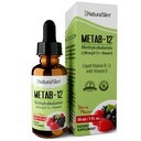 NaturalSlim Liquid B12 Vitaminer med vitamin D - Metab-12 Methylcobalamin 2500 mcg B12 Sublingual Drops för Metabolism, Energy, & Immune Support - Berry Flavor 1 fl oz