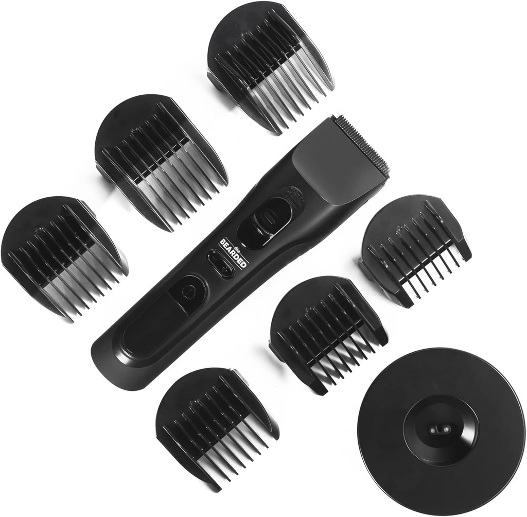 Live Bearded MT-1 Beard Trimmer - Uppladdningsbar med 240-minuters Run-Time, Ceramic Blade, Whisper Quiet och 28 Combination Cutting Längder för Män