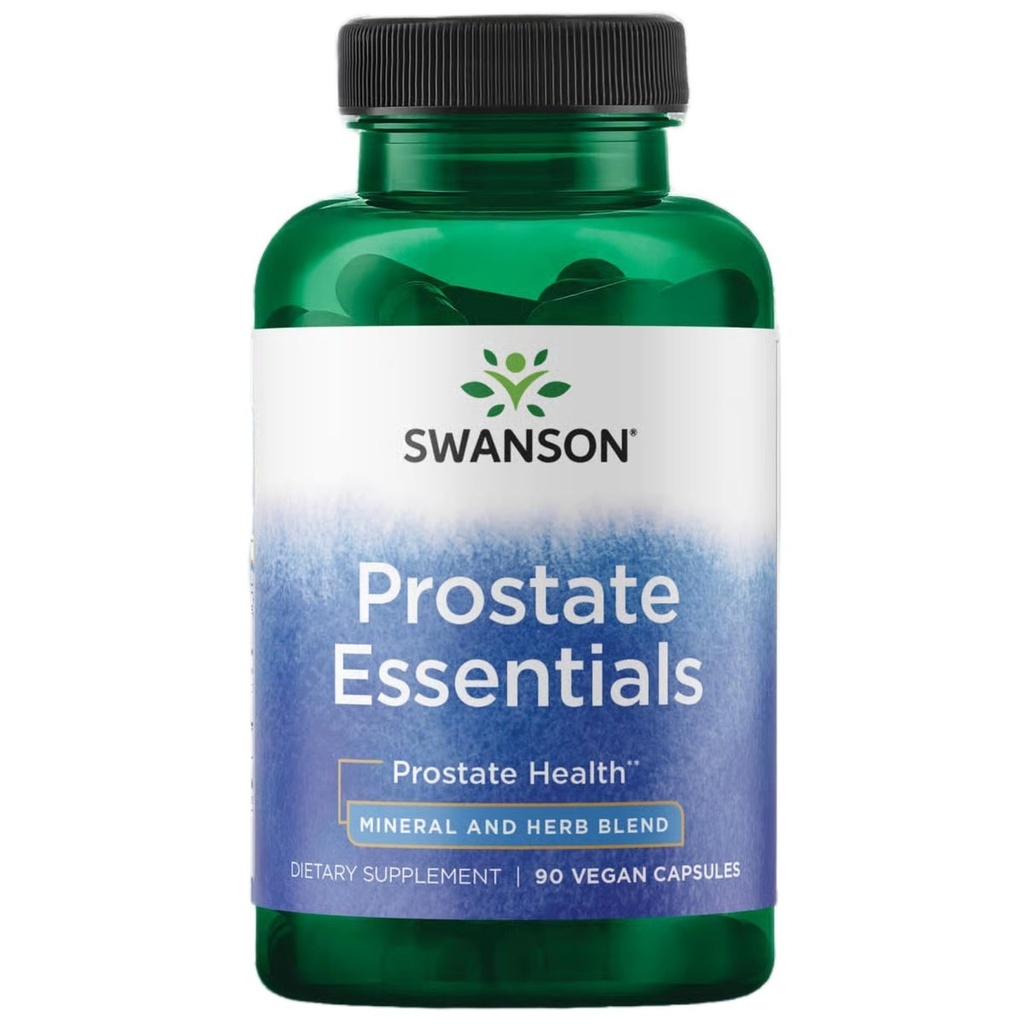 Swanson Prostate Essentials - Mineral and Herbal Supplement Promoting Prostate Health Support - Zink andSaw Palmetto Formula Aiding Urinary Tract Flow and Bladder Control -(90 Veggie Capsules) 1 Pack