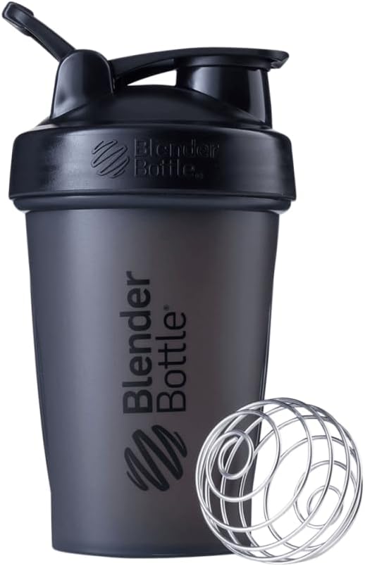 BlenderBottle Classic Shaker Bottle Perfekt för Protein Shakes och Pre Workout, 20-Ounce, Black