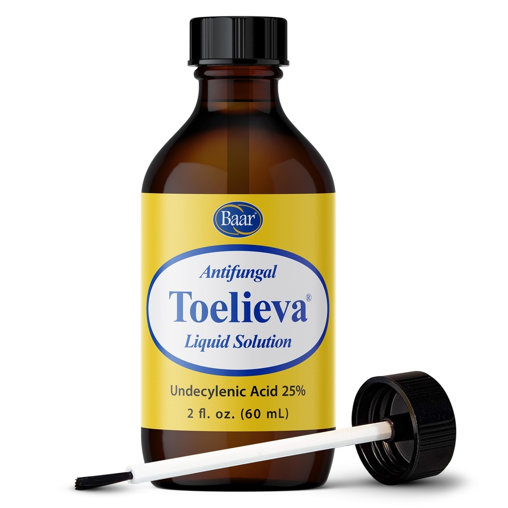 Bärprodukter - Toelieva Antifungal flytande lösning - 25% odecylensyra, organisk olivolja, Grapefrukt utsäde extrakt - Maximal styrka - kämpar svamp under och runt toenails - 2 oz