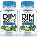 DIM Supplement 200mg - DIM Diindolylmethane Plus BioPerine - Östrogen Balance, Hormone Menopause Relief, Acne Behandling, Vegan - 120 Count
